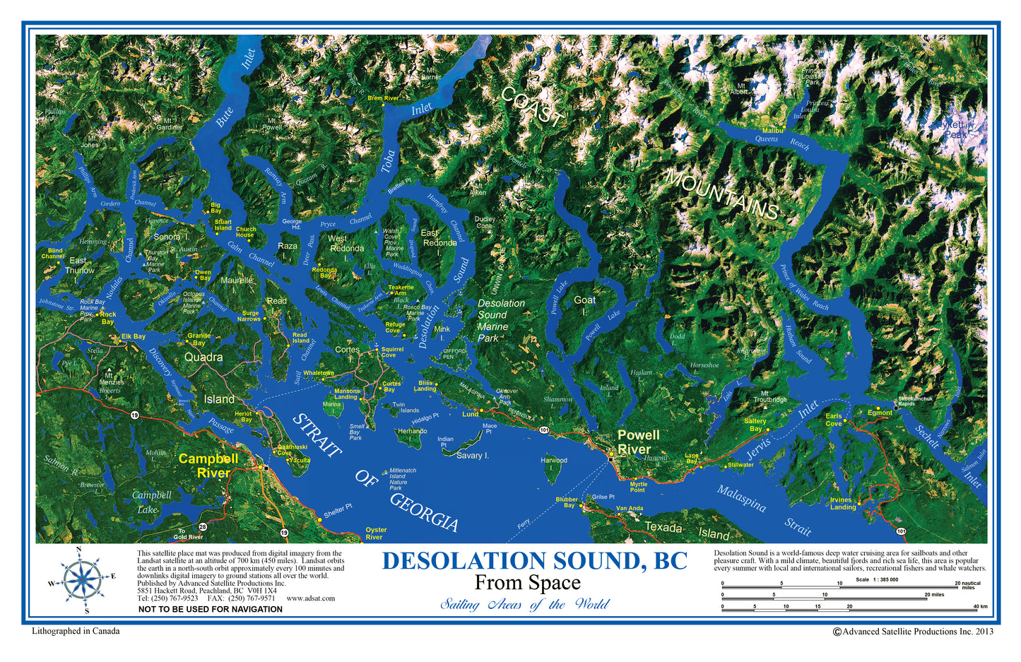C18 Desolation Sound BC, wall map