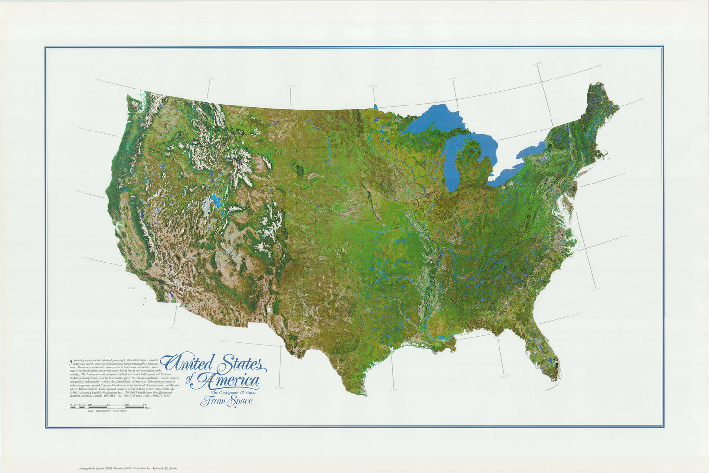 C21 USA Lower 48, wall map