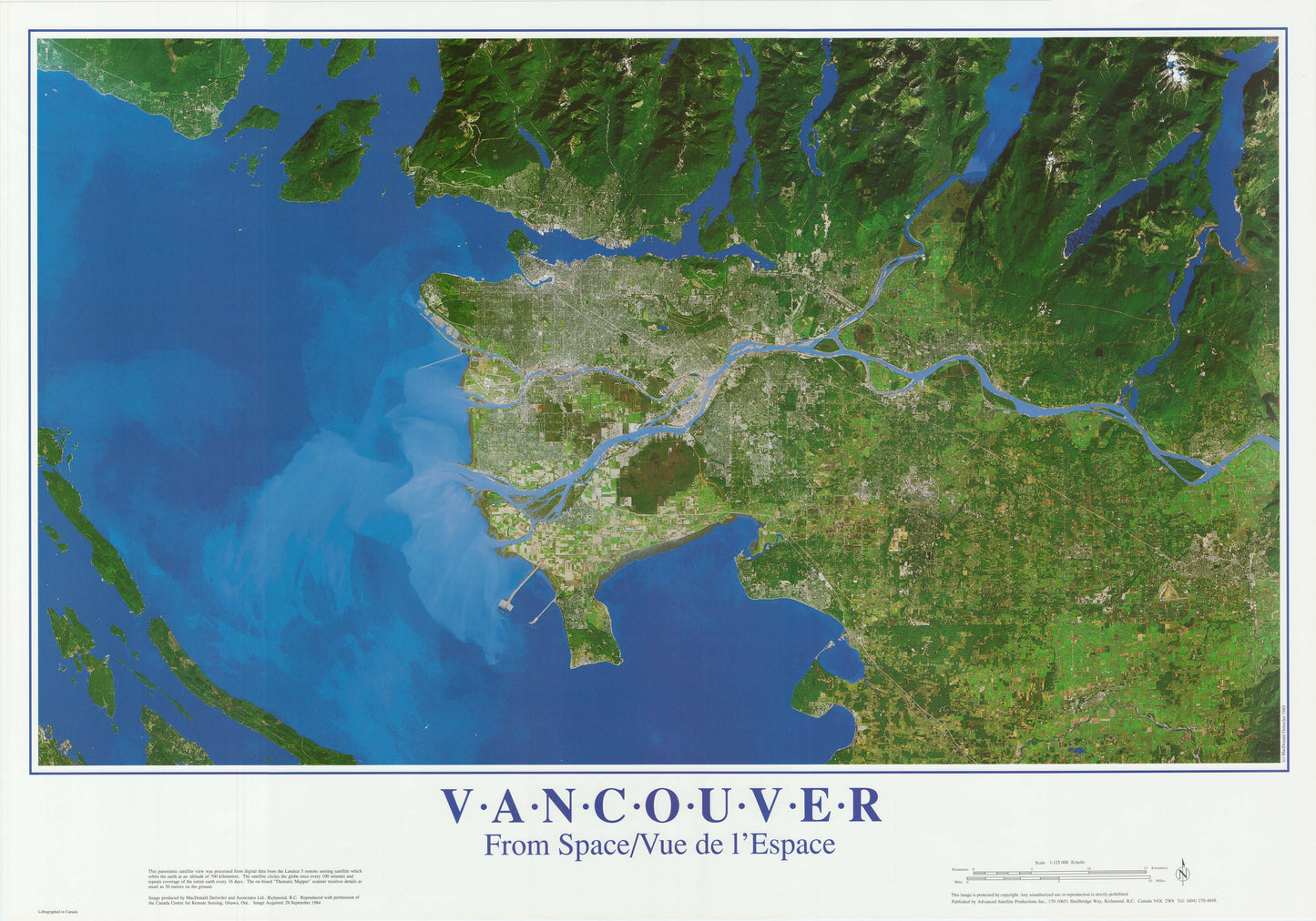 C25 Vancouver BC, wall map