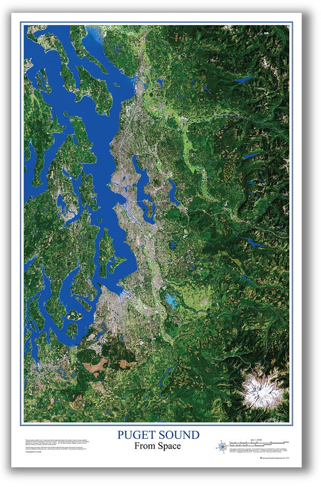 C02 Puget Sound USA, poster map
