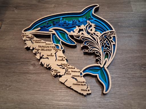 Vancouver Island 13.5"  Layered Wood