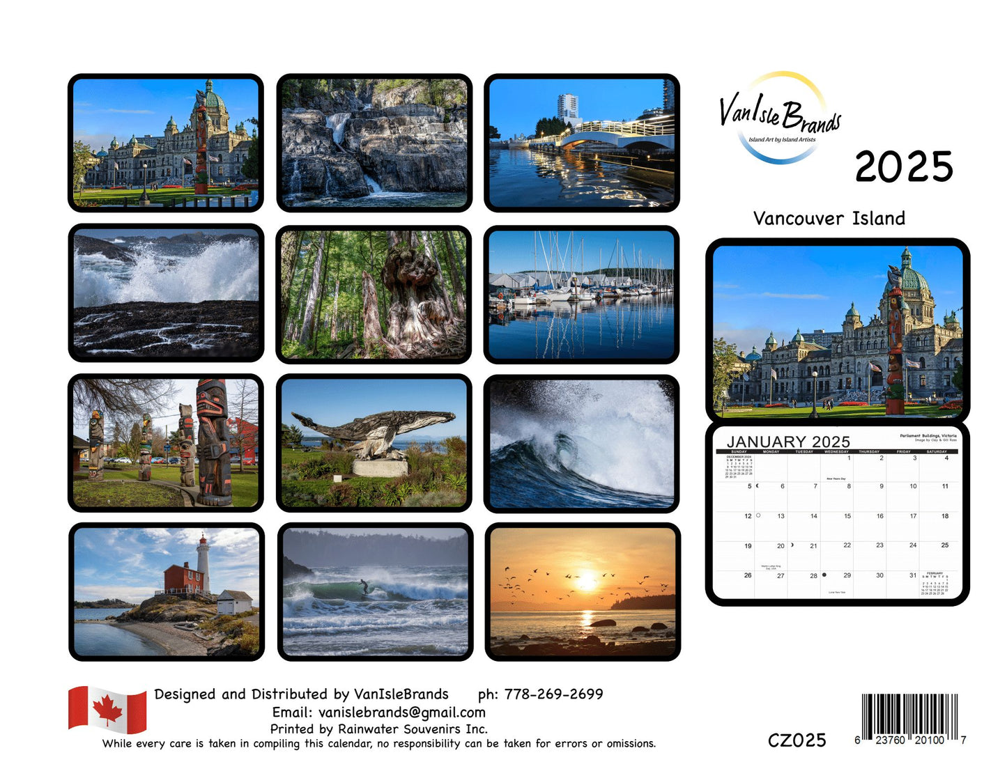 2025 Calendar Vancouver Island