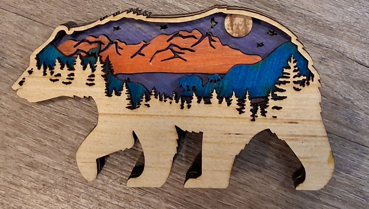 Black Bear Layered Wood
