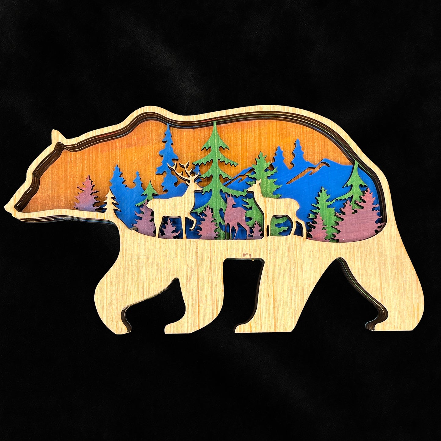 Black Bear Layered Wood