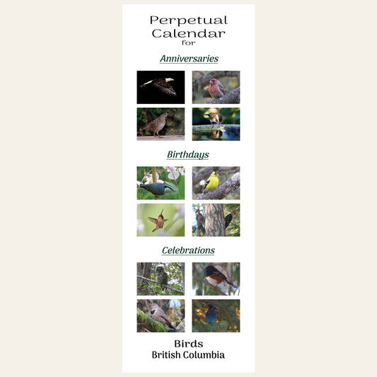 CA002  Birds of British Columbia Perpetual Calendar