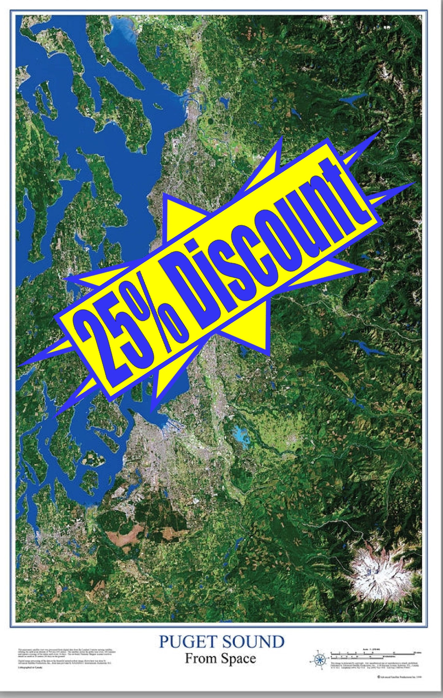 C02 Puget Sound USA, poster map