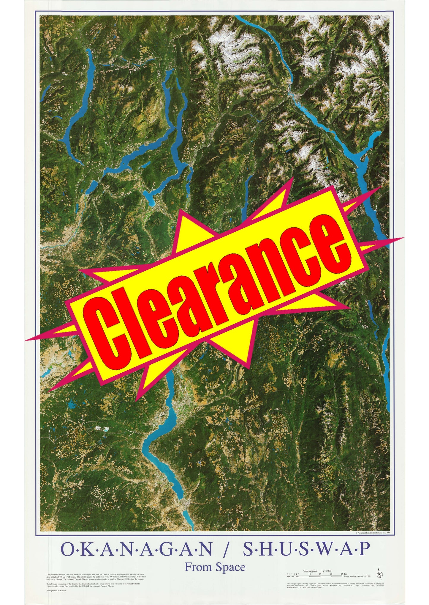 C17 Okanagan Shuswap BC, poster map