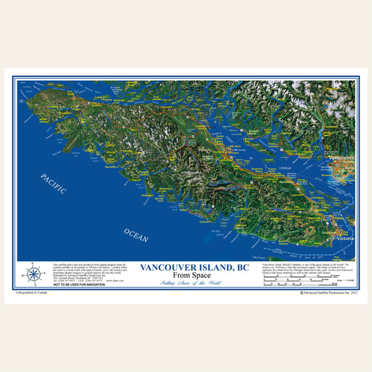 C23 Vancouver Island BC, wall map