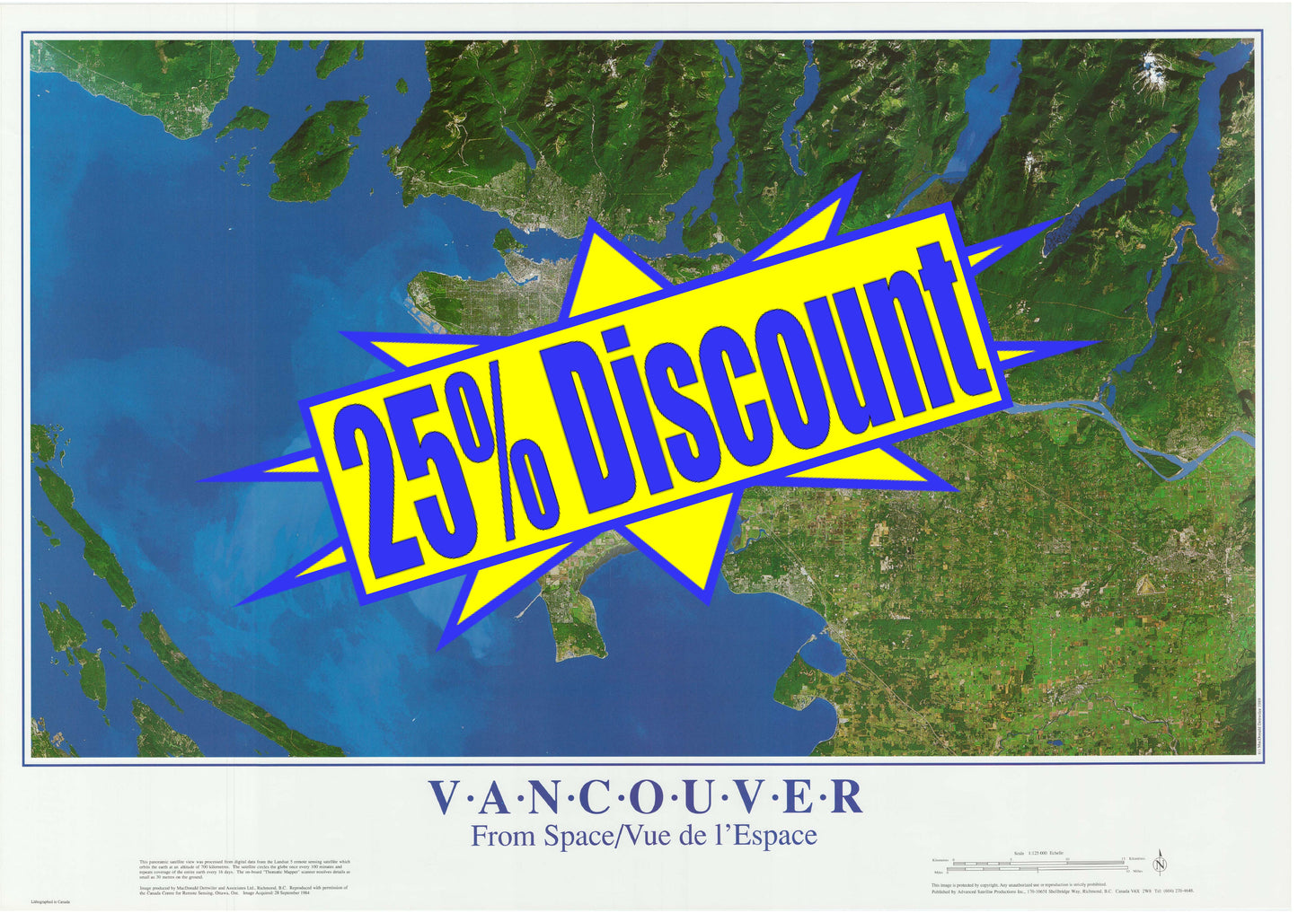 C25 Vancouver BC, wall map