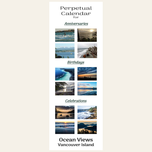 CZ002 Oceans of Vancouver Island Perpetual Calendar