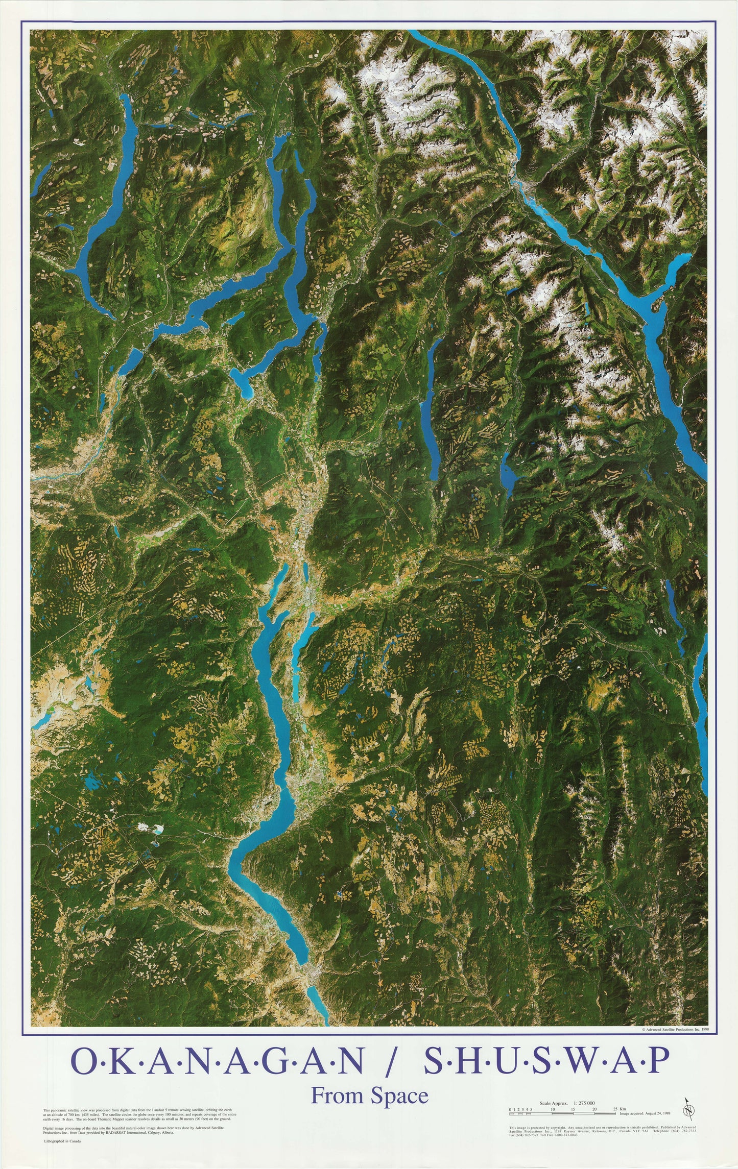 C17 Okanagan Shuswap BC, poster map