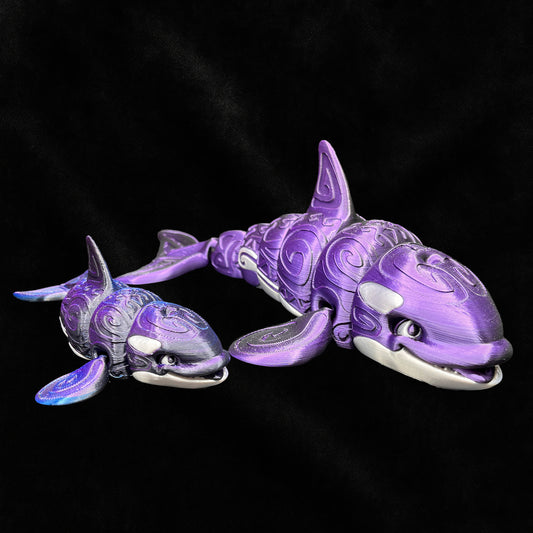 3D Printed Orca large - 4 colours to choose from