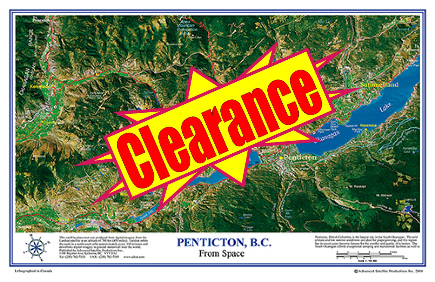 P3102 Penticton BC Placemap, Laminated