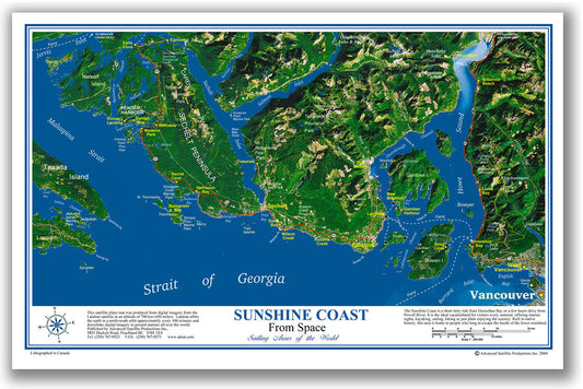 P3802 Sunshine Coast, Placemap, laminated