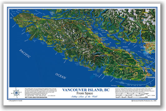 P4002 Vancouver Island, Placemap, laminated