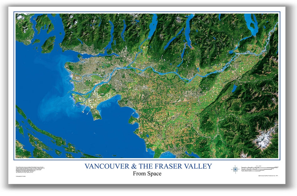 P4102 Vancouver and Fraser Valley Placemap, laminated