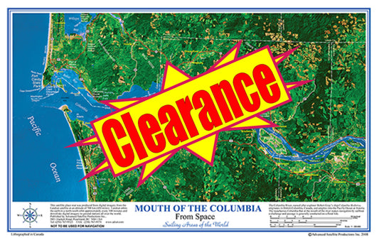 P4102 Mouth of Columbia River BC Placemap, Laminated