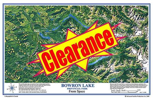 P4302 Bowron Lake BC Interior Placemap, Laminated