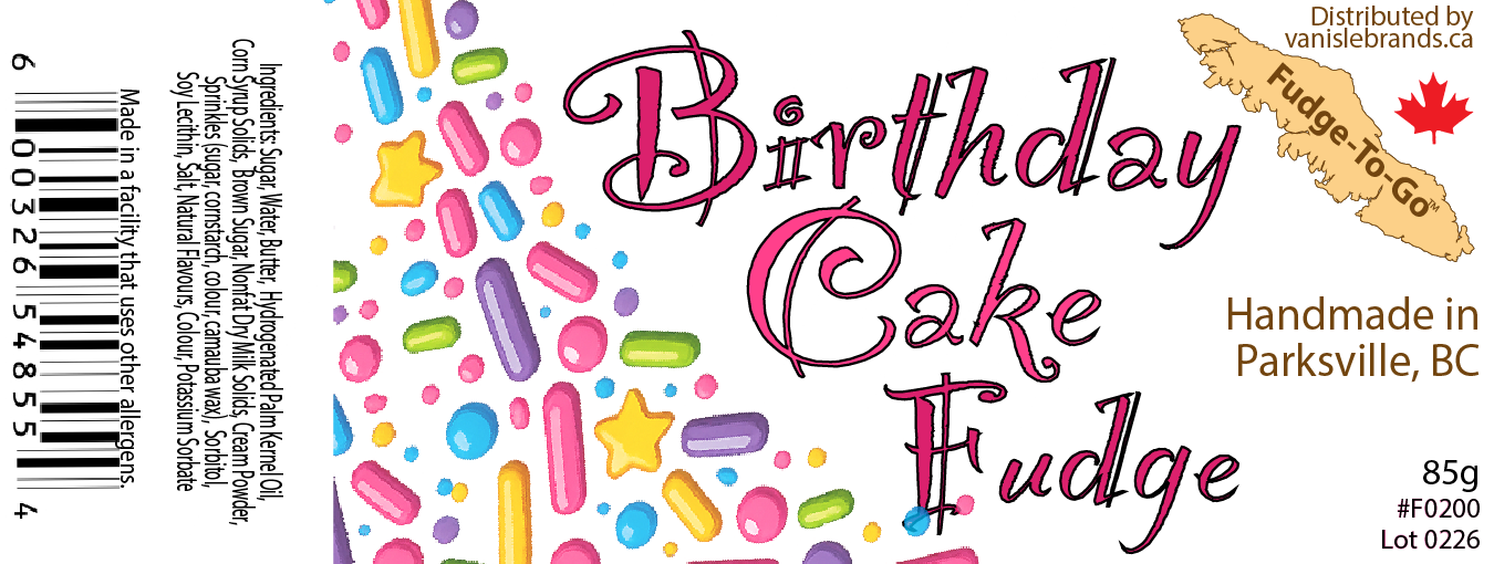 F0200 Birthday Cake Fudge-To-Go