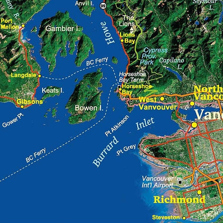 C25 Vancouver, wall map