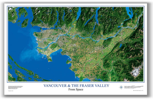 C29 Vancouver Fraser Valley, BC, wall map