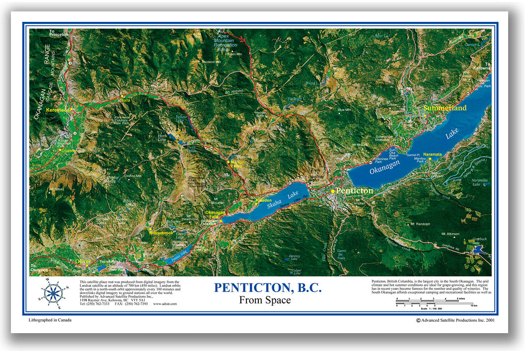 P3102 Penticton Placemap, laminated
