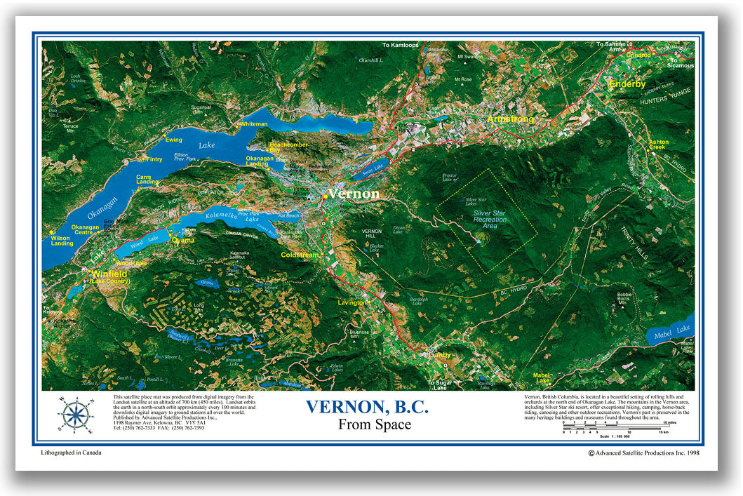 P3302 Vernon, Placemap, laminated