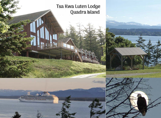 PG121 /P270 Tsa Kwa Luten Lodge, Quadra Island (custom postcard)